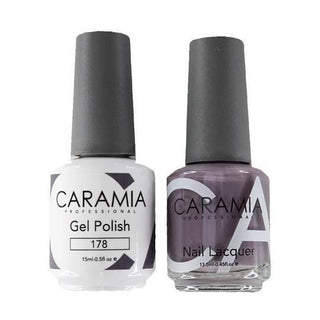  Caramia Gel Nail Polish Duo - 178 Gray Colors by Caramia sold by DTK Nail Supply