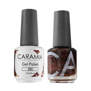  Caramia Gel Nail Polish Duo - 200 Multi, Glitter Colors by Caramia sold by DTK Nail Supply