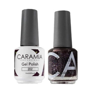  Caramia Gel Nail Polish Duo - 202 Purple, Glitter Colors by Caramia sold by DTK Nail Supply