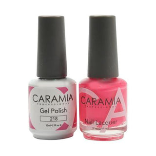  Caramia Gel Nail Polish Duo - 218 Pink, Neon Colors by Caramia sold by DTK Nail Supply