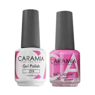  Caramia Gel Nail Polish Duo - 219 Pink Colors by Caramia sold by DTK Nail Supply
