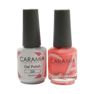  Caramia Gel Nail Polish Duo - 226 Coral Colors by Caramia sold by DTK Nail Supply