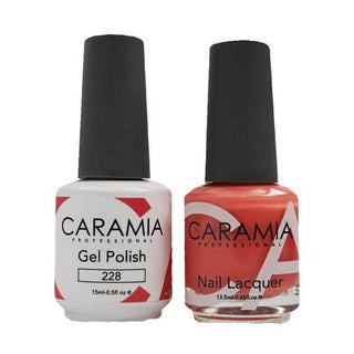  Caramia Gel Nail Polish Duo - 228 Coral Colors by Caramia sold by DTK Nail Supply