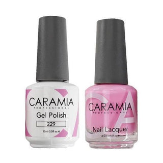  Caramia Gel Nail Polish Duo - 229 Pink, Beige Colors by Caramia sold by DTK Nail Supply