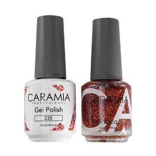  Caramia Gel Nail Polish Duo - 235 Multi, Glitter Colors by Caramia sold by DTK Nail Supply