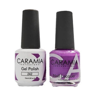  Caramia Gel Nail Polish Duo - 242 Purple Colors by Caramia sold by DTK Nail Supply