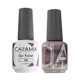  Caramia Gel Nail Polish Duo - 246 Gray Colors by Caramia sold by DTK Nail Supply