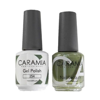  Caramia Gel Nail Polish Duo - 254 Green Colors by Caramia sold by DTK Nail Supply