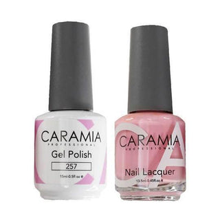  Caramia Gel Nail Polish Duo - 257 Pink Colors by Caramia sold by DTK Nail Supply