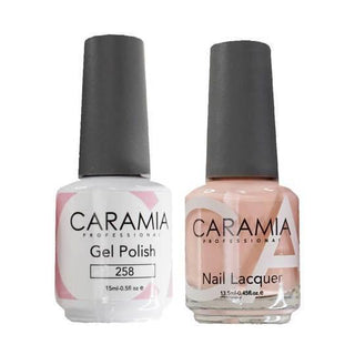  Caramia Gel Nail Polish Duo - 258 Beige Colors by Caramia sold by DTK Nail Supply