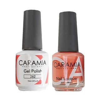 Caramia Gel Nail Polish Duo - 262 Coral Colors by Caramia sold by DTK Nail Supply