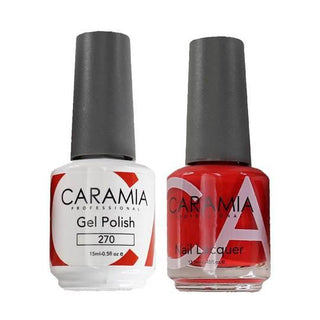  Caramia Gel Nail Polish Duo - 270 Red Colors by Caramia sold by DTK Nail Supply
