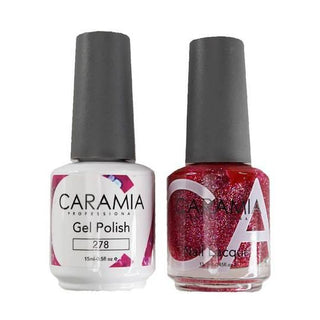  Caramia Gel Nail Polish Duo - 278 Pink, Glitter, Multi Colors by Caramia sold by DTK Nail Supply