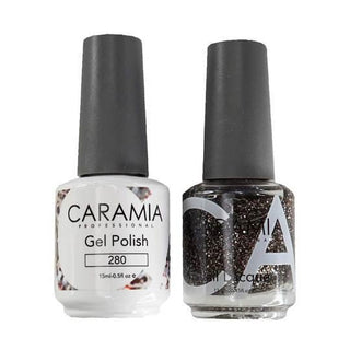  Caramia Gel Nail Polish Duo - 280 Glitter, Multi Colors by Caramia sold by DTK Nail Supply