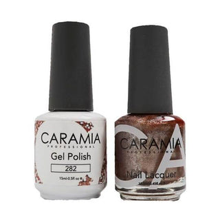  Caramia Gel Nail Polish Duo - 282 Rosegold, Glitter Colors by Caramia sold by DTK Nail Supply