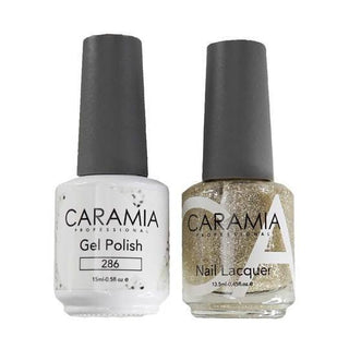  Caramia Gel Nail Polish Duo - 286 Clear, Glitter Colors by Caramia sold by DTK Nail Supply