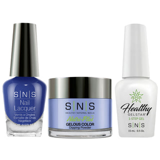  SNS 3 in 1 - CS10 Blue Razz - Dip, Gel & Lacquer Matching by SNS sold by DTK Nail Supply