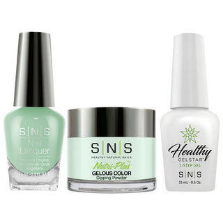 SNS 3 in 1 - CS14 Spearmint Green - Dip, Gel & Lacquer Matching by SNS sold by DTK Nail Supply