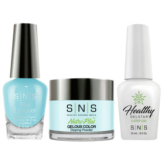  SNS 3 in 1 - CS17 Blue Baby Whales - Dip, Gel & Lacquer Matching by SNS sold by DTK Nail Supply