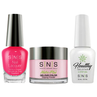  SNS 3 in 1 - CS18 Atomic Strawberry - Dip, Gel & Lacquer Matching by SNS sold by DTK Nail Supply