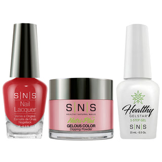  SNS 3 in 1 - CS22 Candy Apple Crush - Dip, Gel & Lacquer Matching by SNS sold by DTK Nail Supply