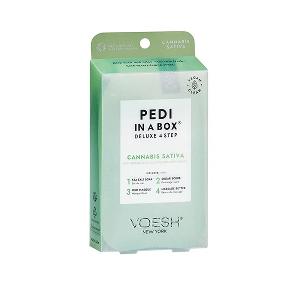  VOESH Pedicure in Box 4 Step Kit - Cannabis Sativa by VOESH sold by DTK Nail Supply