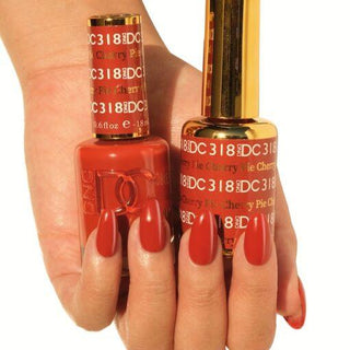  DND DC Gel Nail Polish Duo - 318 Cadmium Red Colors - Cherry Pie by DND DC sold by DTK Nail Supply