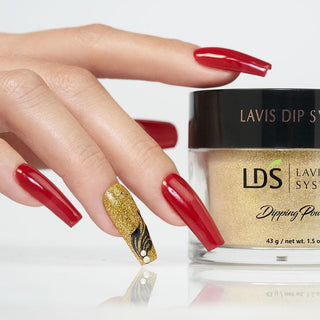  LDS Dipping Powder Nail - 162 Champagne - Glitter, Gold Colors by LDS sold by DTK Nail Supply