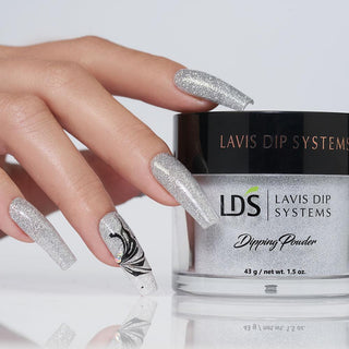  LDS Dipping Powder Nail - 165 Silver Fog - Glitter, Silver Colors by LDS sold by DTK Nail Supply