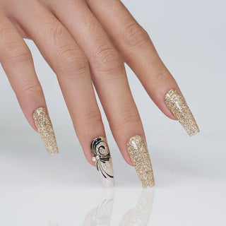  LDS Dipping Powder Nail - 168 Let Me Explain - Glitter, Gold Colors by LDS sold by DTK Nail Supply