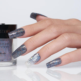  LDS Dipping Powder Nail - 178 Get Lost - Black, Glitter Colors by LDS sold by DTK Nail Supply