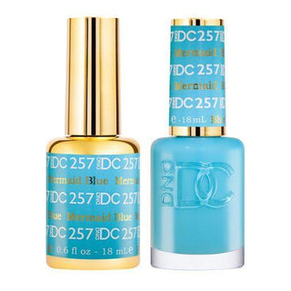  DND DC Gel Nail Polish Duo - 257 Blue Colors - Mermaid Blue by DND DC sold by DTK Nail Supply
