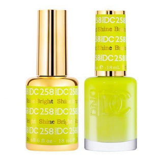  DND DC Gel Nail Polish Duo - 258 Yellow, Neon Colors - Shine Bright by DND DC sold by DTK Nail Supply