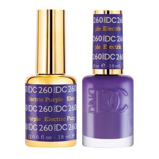  DND DC Gel Nail Polish Duo - 260 Electric Purple by DND DC sold by DTK Nail Supply