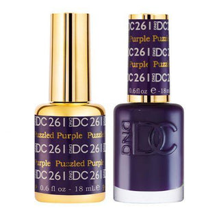  DND DC Gel Nail Polish Duo - 261 Purple Colors - Puzzled Purple by DND DC sold by DTK Nail Supply