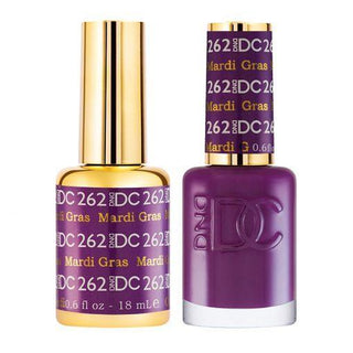  DND DC Gel Nail Polish Duo - 262 Purple Colors - Mardi Gras by DND DC sold by DTK Nail Supply