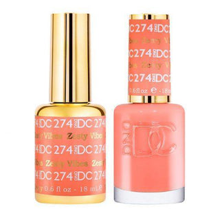  DND DC Gel Nail Polish Duo - 274 Orange, Coral Colors - Zesty Vibe by DND DC sold by DTK Nail Supply