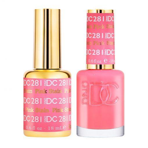  DND DC Gel Nail Polish Duo - 281 Pink Stain by DND DC sold by DTK Nail Supply