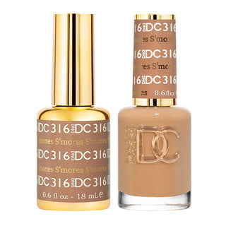  DND DC Gel Nail Polish Duo - 316 Brown Colors - S’mores by DND DC sold by DTK Nail Supply