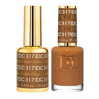  DND DC Gel Nail Polish Duo - 317 Brown Colors - Cookie Chips by DND DC sold by DTK Nail Supply