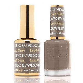  DND DC Gel Nail Polish Duo - 079 Gray Colors - Lead Gray by DND DC sold by DTK Nail Supply