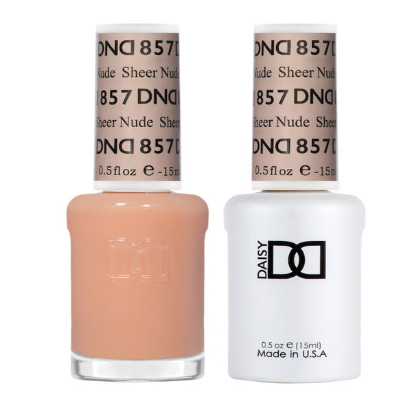 DND Gel Nail Polish Duo - 857 Sheer Nude by DND - Daisy Nail Designs sold by DTK Nail Supply