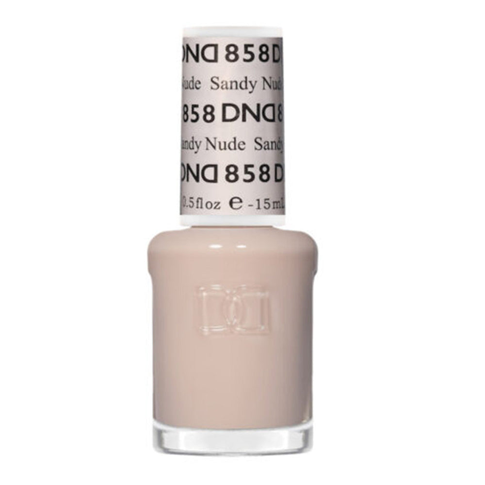 DND Nail Lacquer - 858 Sandy Nude by DND - Daisy Nail Designs sold by DTK Nail Supply