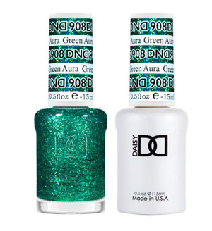 DND Gel Nail Polish Duo - 908 Green Aura by DND - Daisy Nail Designs sold by DTK Nail Supply