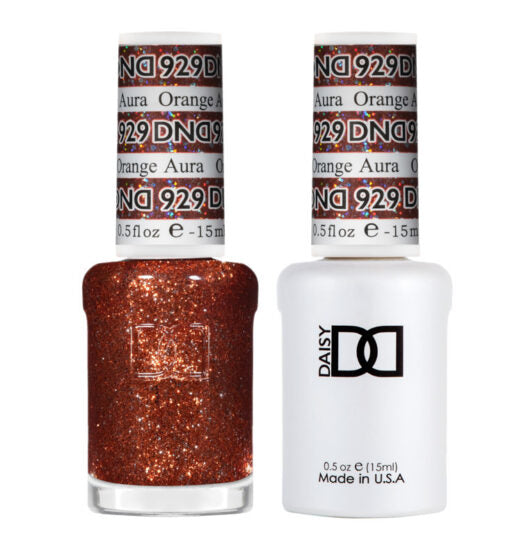 DND Gel Nail Polish Duo - 929 Orange Aura by DND - Daisy Nail Designs sold by DTK Nail Supply