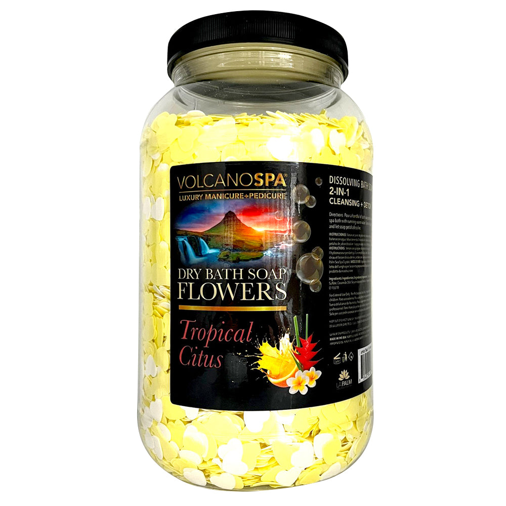  Volcano Spa Dry Bath Soap Flowers 1G - Tropical Citrus by La Palm sold by DTK Nail Supply