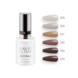  Lavis Gel Fall Winter Set G1 (6 colors): 229, 230, 231, 232, 233, 234 by LAVIS NAILS sold by DTK Nail Supply