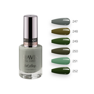  Lavis Nail Lacquer Fall Winter Set N3 (6 colors): 247, 248, 248, 250, 251, 252 by LAVIS NAILS sold by DTK Nail Supply