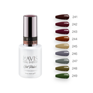  Lavis Gel Fall Winter Set G2 (9 colors): 241, 242, 243, 244, 245, 246, 247, 248, 249 by LAVIS NAILS sold by DTK Nail Supply