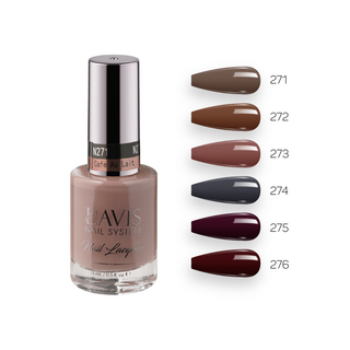  Lavis Nail Lacquer Fall Winter Set N6 (6 colors): 271, 272, 278, 274, 275, 278 by LAVIS NAILS sold by DTK Nail Supply